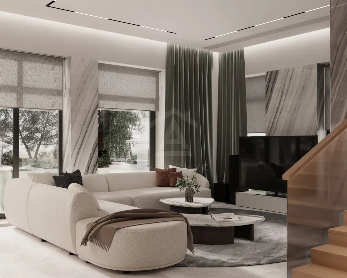 Гостиная — Дизайн частного дома, 329 м²